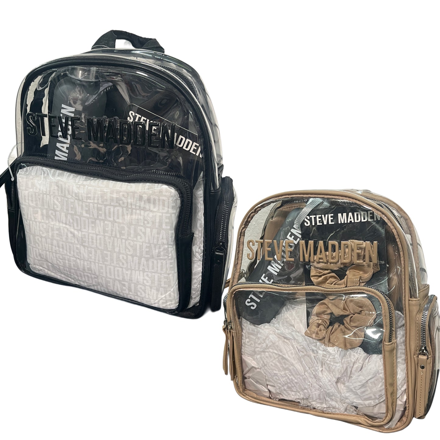 Steve Madden Transparent Backpack Set